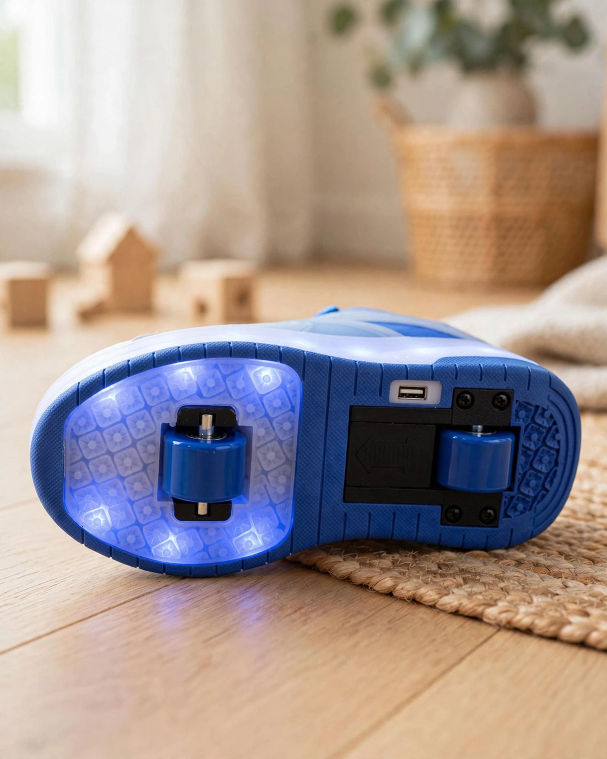 2-in-1 LED Light-Up Roller Skate Shoes for Kids