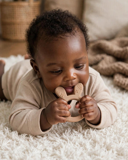 Silicone Teething Bracelet for Infants – Rabbit & Elephant Design