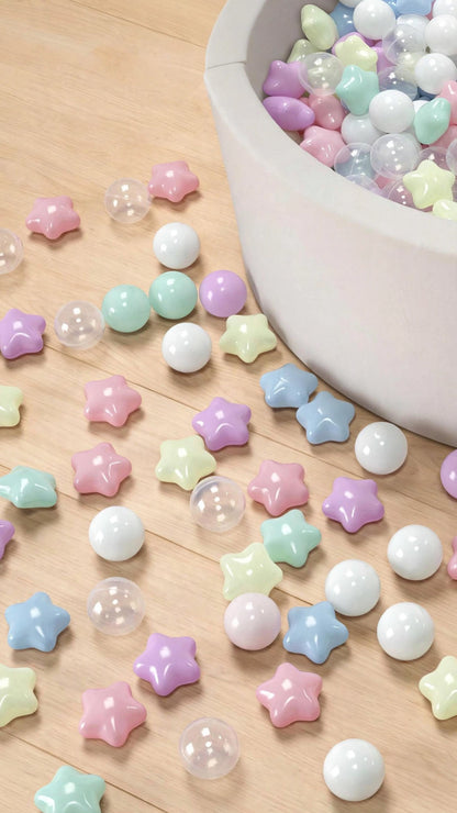Crush-Proof Ball Pit Balls | Star Mix | Kids' Pool, Play Tent & Party Fun (100pc)