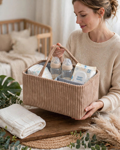 Multi-Functional Handheld Storage Basket – Retro Style Indoor & Outdoor