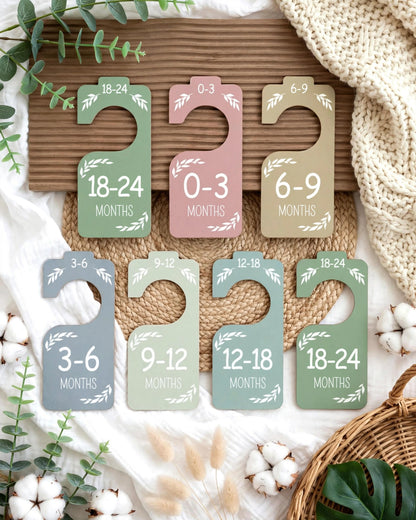 Wooden Baby Closet Dividers – Double-Sided Colorful Nursery Organizer