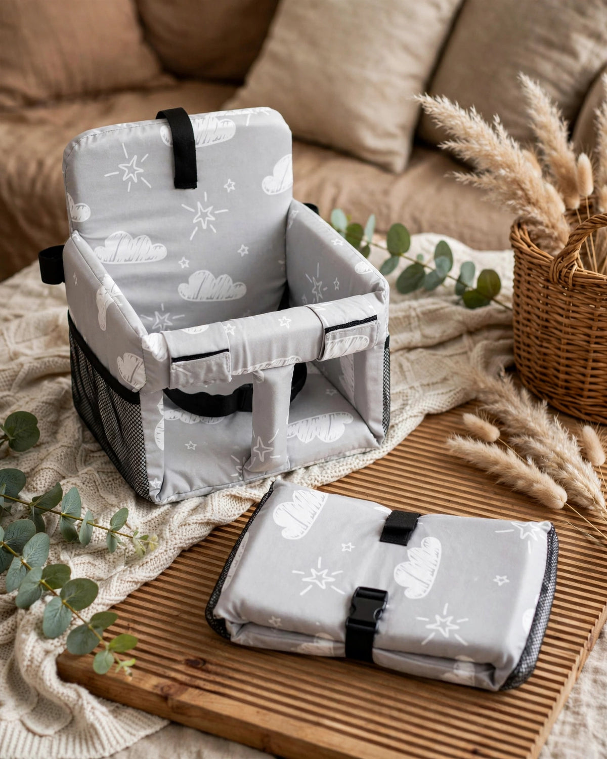 Portable Baby Seat Cushion for Shopping Cart & High Chair