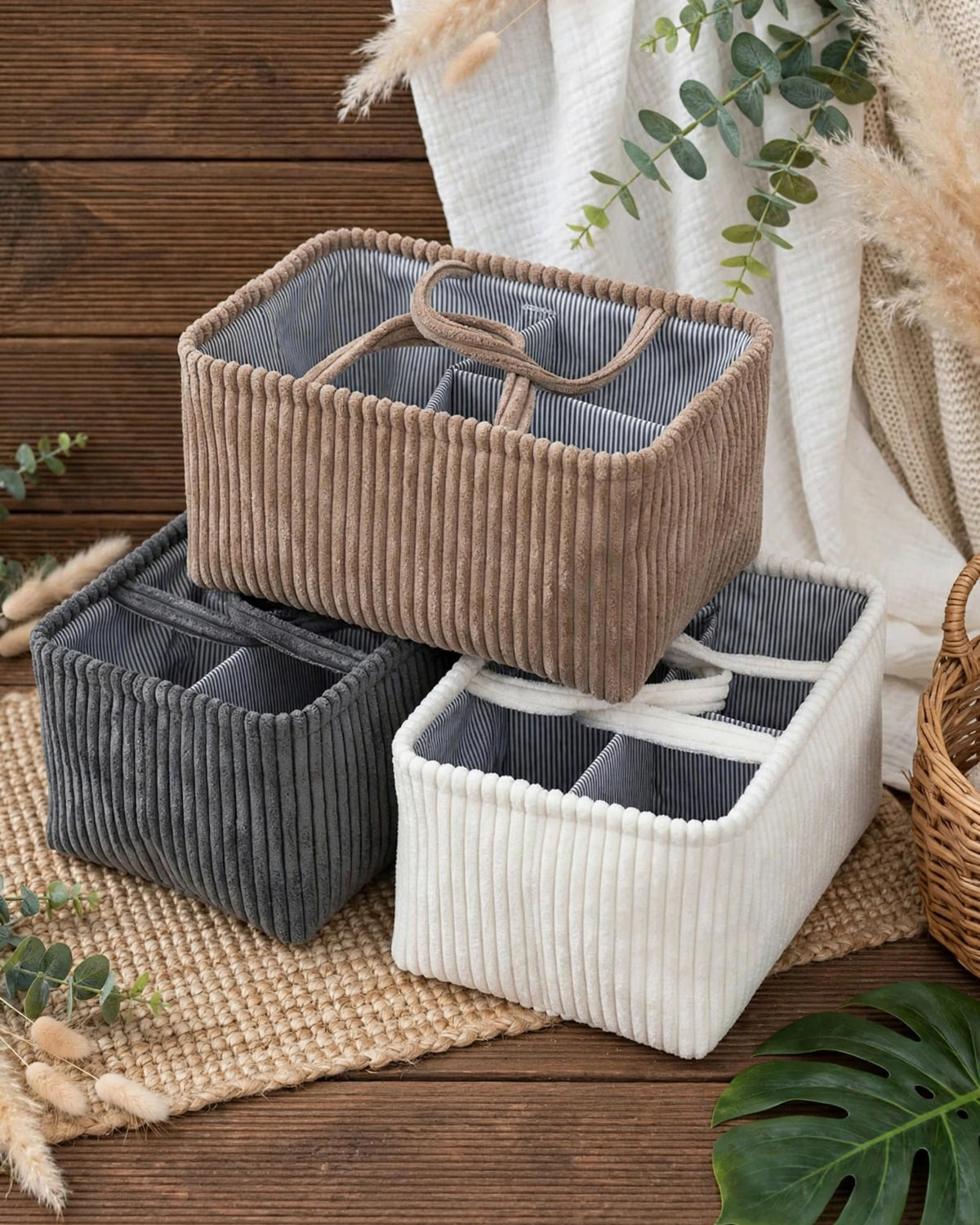 Multi-Functional Handheld Storage Basket – Retro Style Indoor & Outdoor