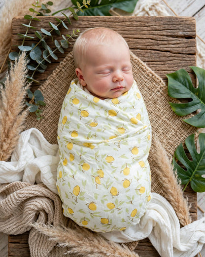Happy Flute Baby Swaddle & Blanket Set – 3pcs Soft Cotton Yarn, 120×110cm