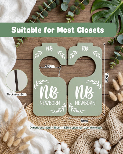 Wooden Baby Closet Dividers – Double-Sided Colorful Nursery Organizer