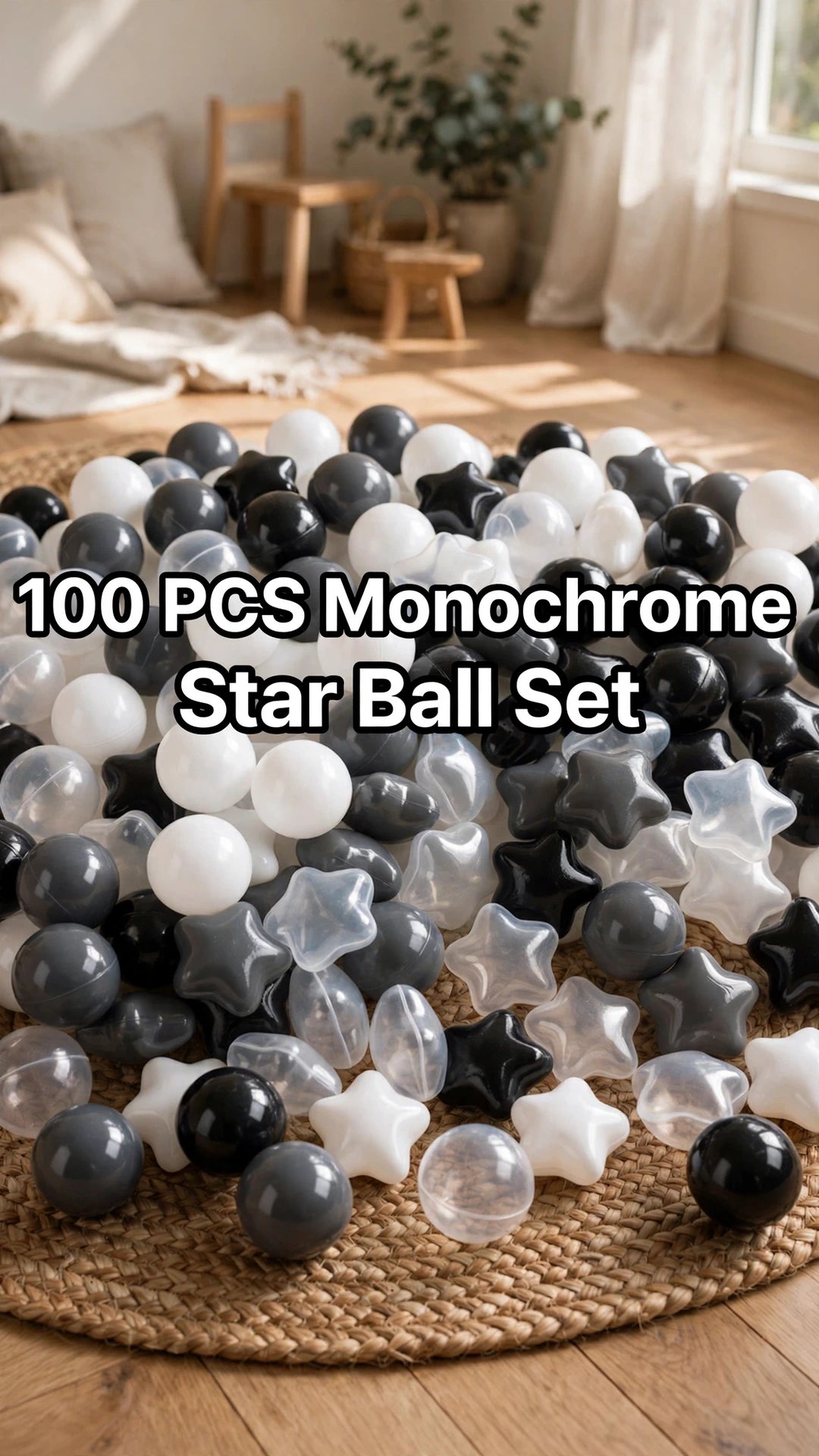 Crush-Proof Ball Pit Balls | Star Mix | Kids' Pool, Play Tent & Party Fun (100pc)