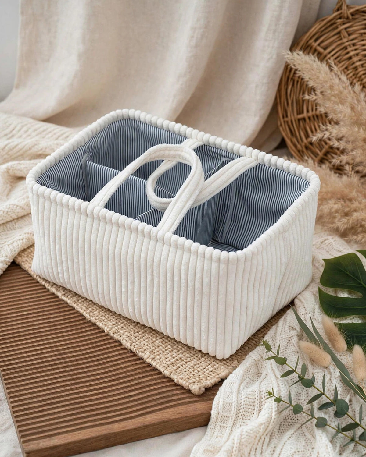 Multi-Functional Handheld Storage Basket – Retro Style Indoor & Outdoor
