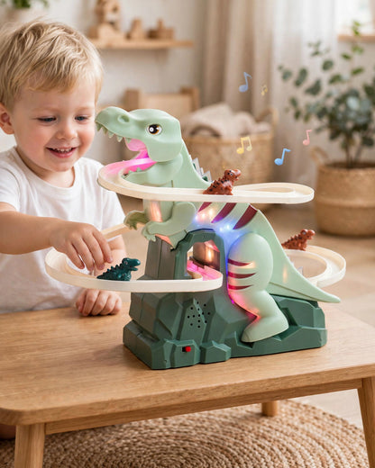 Kids' Electric Dinosaur Climbing Playhouse | Stairs, Slide & Lights | Interactive Toy