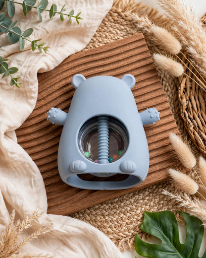 Bear Silicone Teether Glove & Wrist Teether for Babies