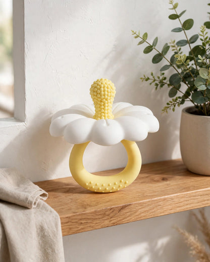 Silicone Flower Baby Teether | Infant Teething Toy | Gift for Baby Girls