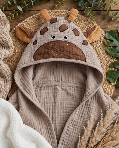 Baby Hooded Towel – Soft & Absorbent, 32"×32"