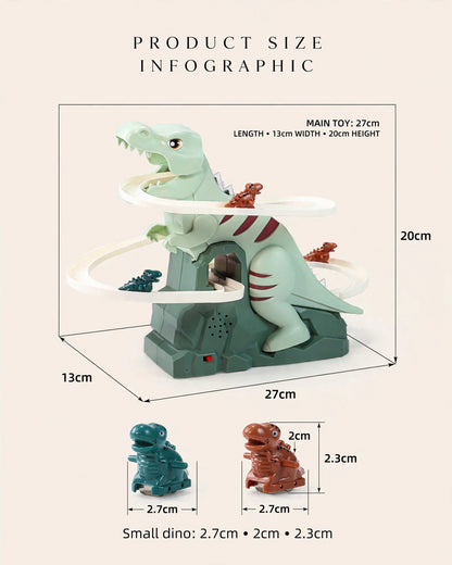 Kids' Electric Dinosaur Climbing Playhouse | Stairs, Slide & Lights | Interactive Toy