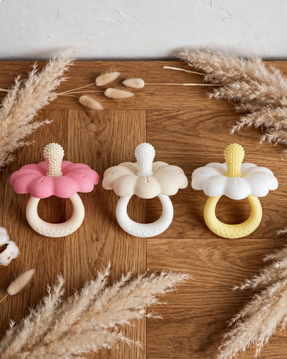 Silicone Flower Baby Teether | Infant Teething Toy | Gift for Baby Girls