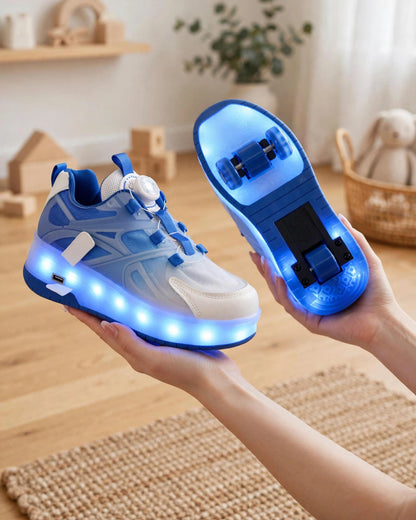 2-in-1 LED Light-Up Roller Skate Shoes for Kids