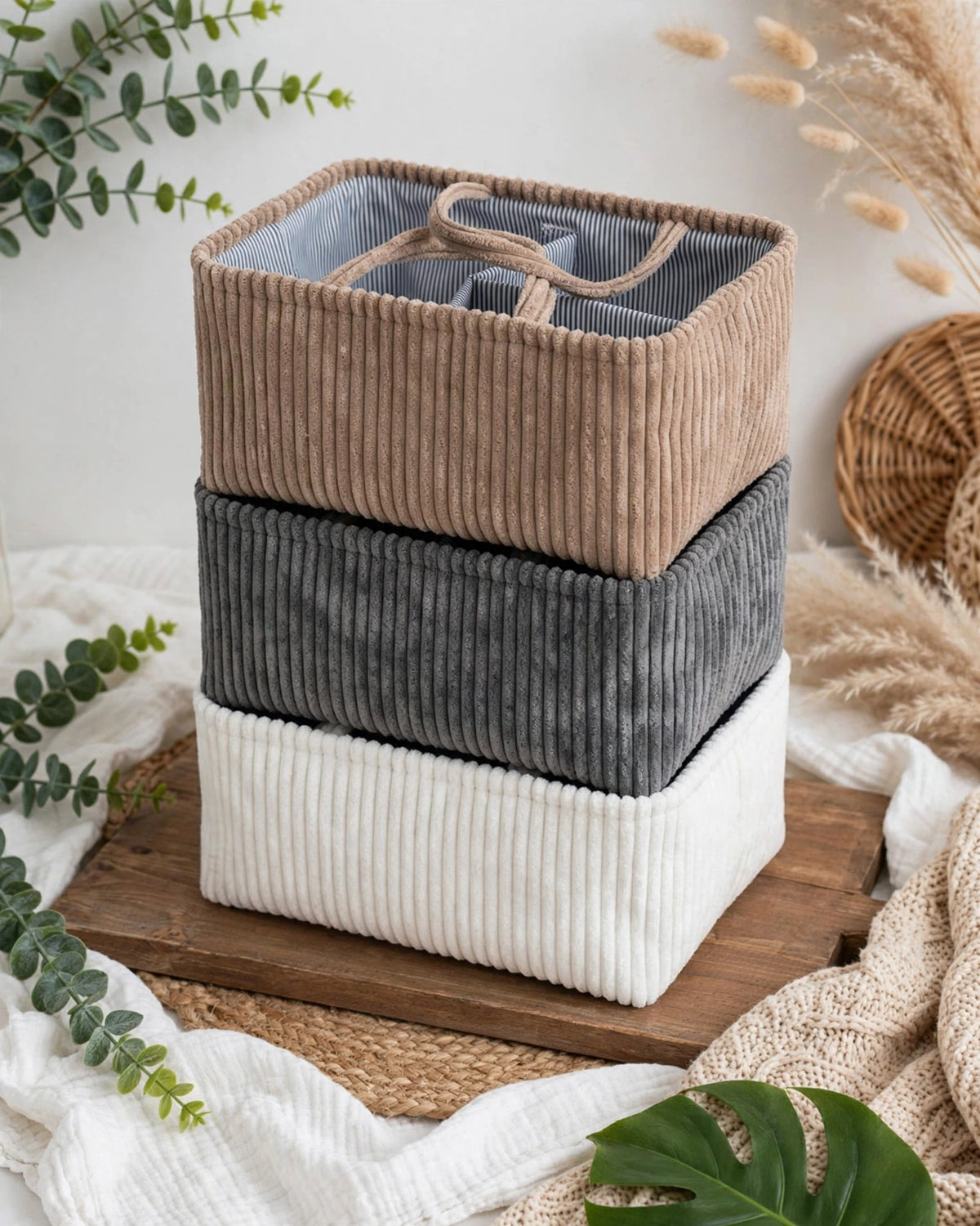 Multi-Functional Handheld Storage Basket – Retro Style Indoor & Outdoor