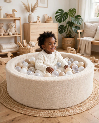 Soft Lamb Fleece Ball Pit for Toddlers & Babies