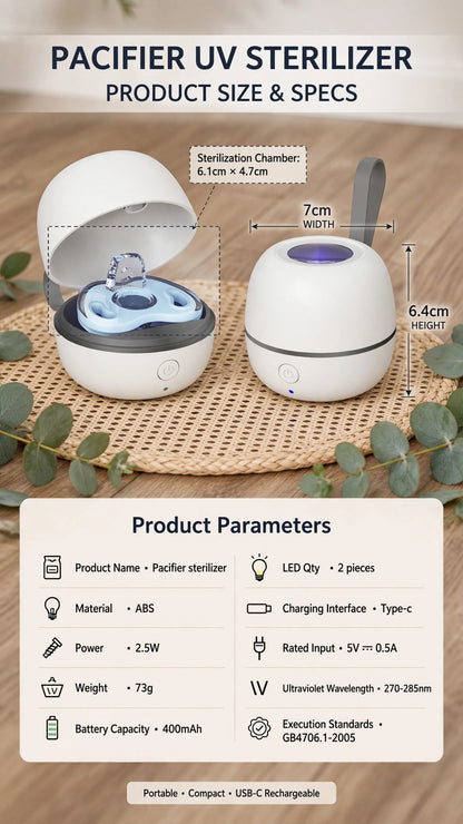 Portable Rechargeable UV Sterilizer & Storage Case