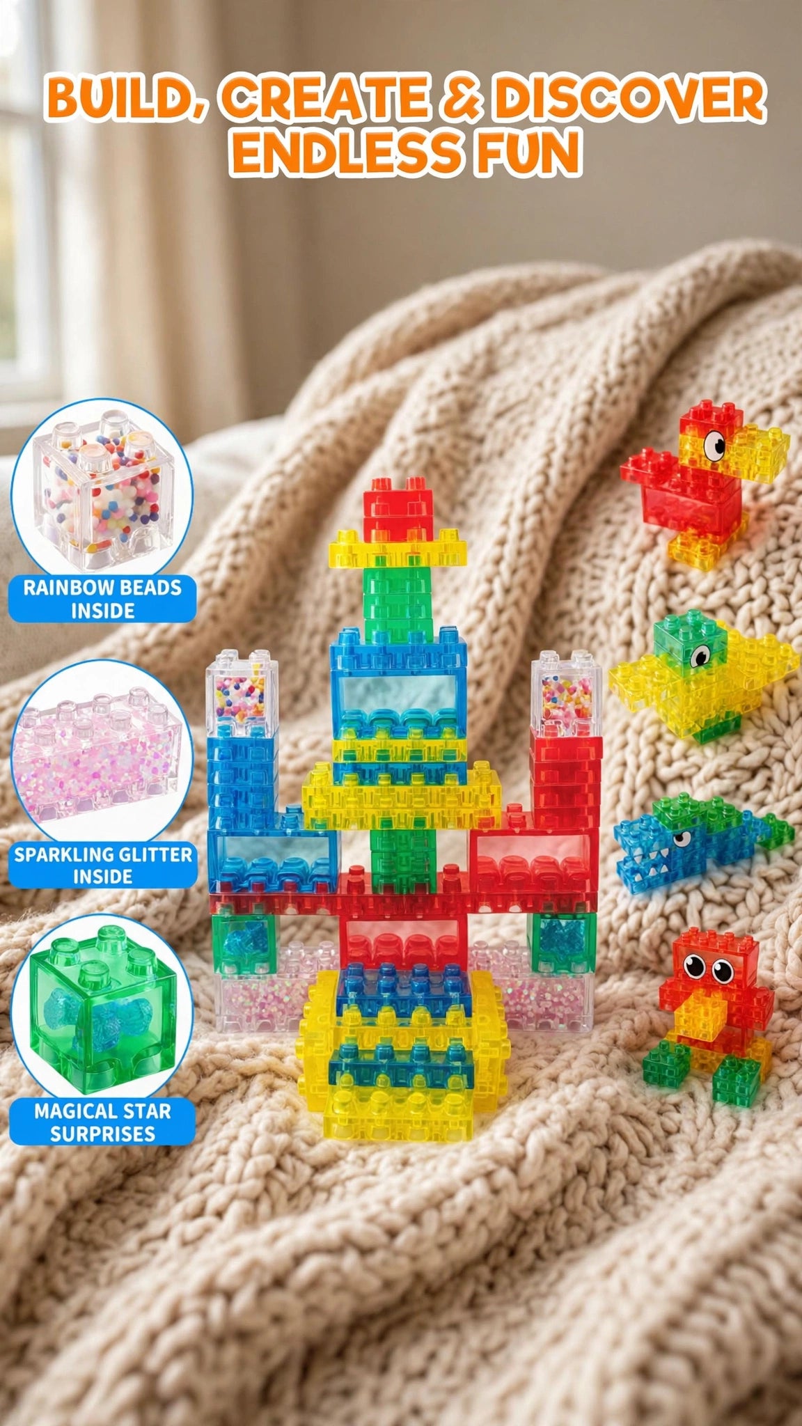Soft Sensory Building Blocks – 20-Piece Set