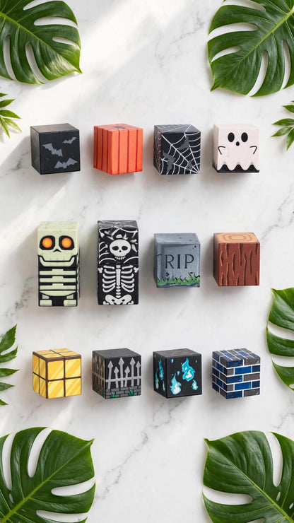100-Piece Magnetic Halloween Building Cubes - Spooky Castle Set