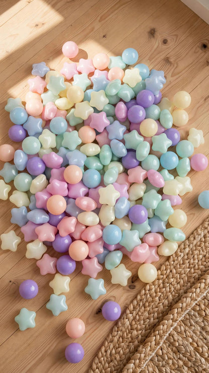 Crush-Proof Ball Pit Balls | Star Mix | Kids' Pool, Play Tent & Party Fun (100pc)
