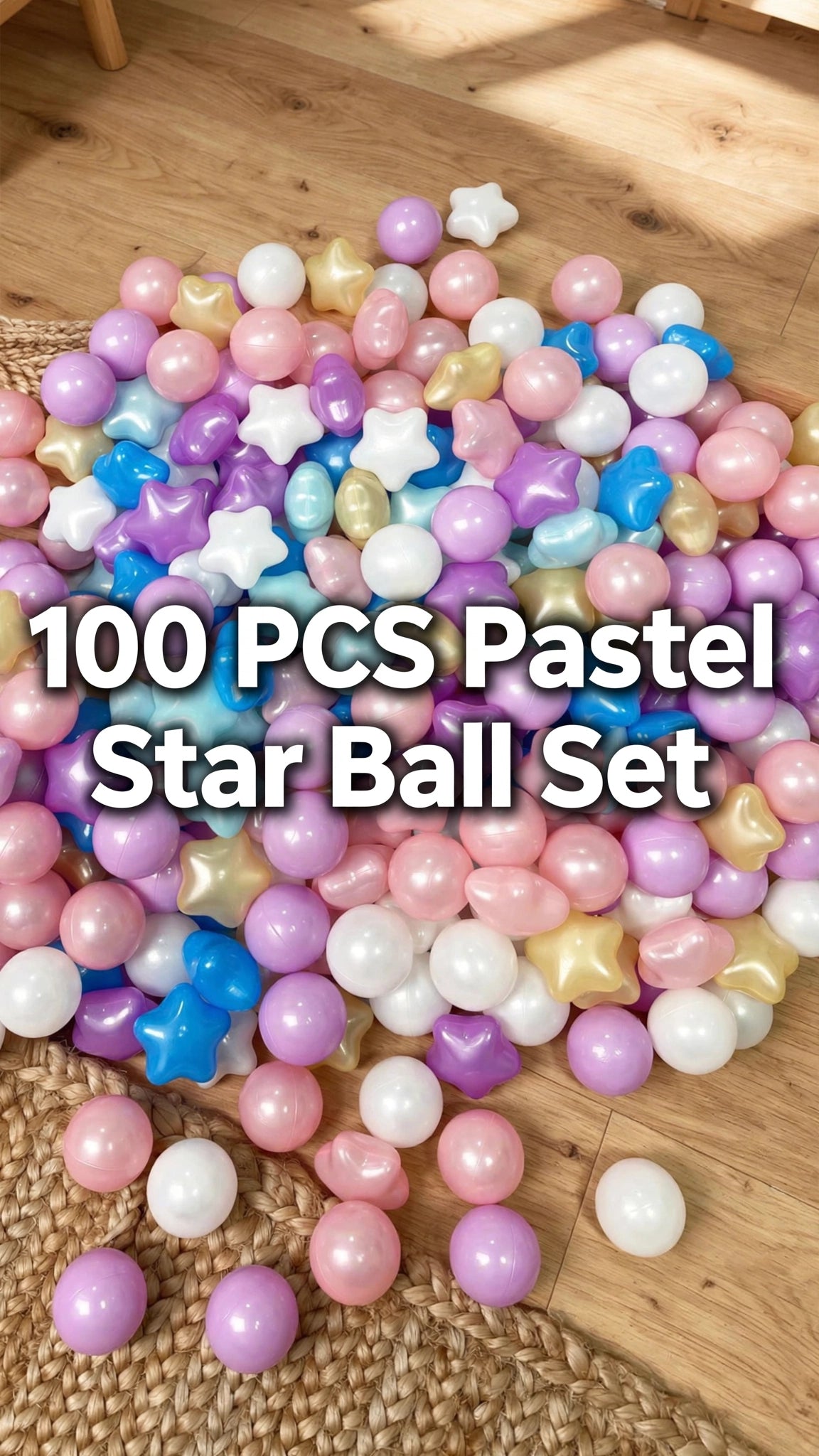 Crush-Proof Ball Pit Balls | Star Mix | Kids' Pool, Play Tent & Party Fun (100pc)