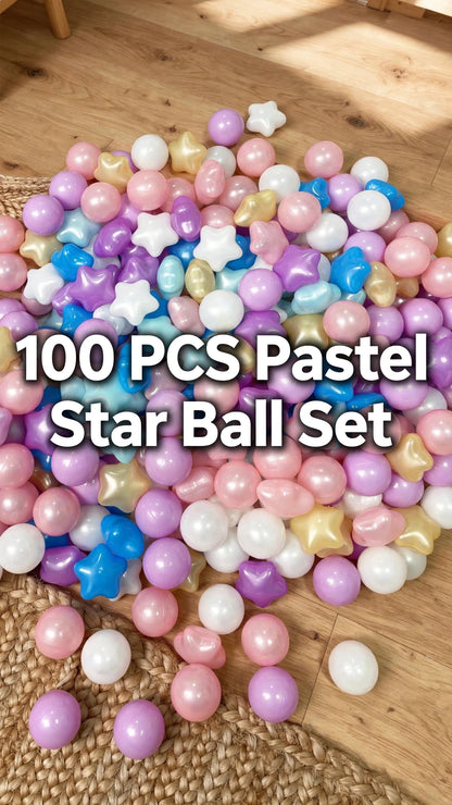 Crush-Proof Ball Pit Balls | Star Mix | Kids' Pool, Play Tent & Party Fun (100pc)