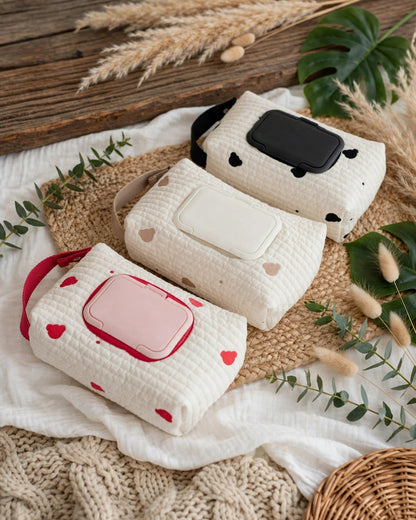 Korean Style Embroidered Tissue Box – Large Capacity Car & Stroller Tissue Holder