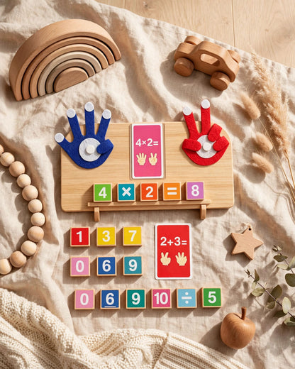 Wooden Number Counting Blocks | Math Learning Toy for Toddlers