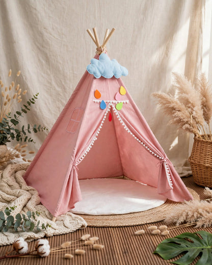 White Portable Teepee Tent – Indoor & Outdoor Camping 180CM