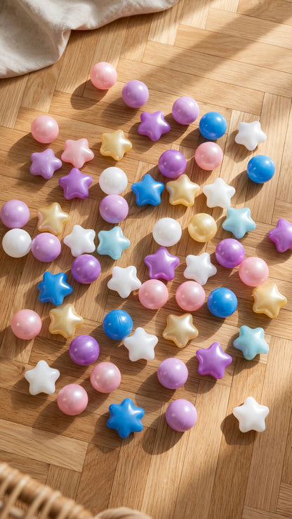 Crush-Proof Ball Pit Balls | Star Mix | Kids' Pool, Play Tent & Party Fun (100pc)