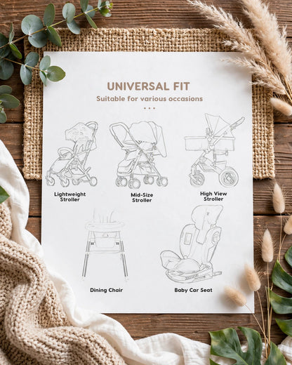 Thick Plush Baby Stroller Pad – Embroidered Pattern, Warm for Autumn & Winter