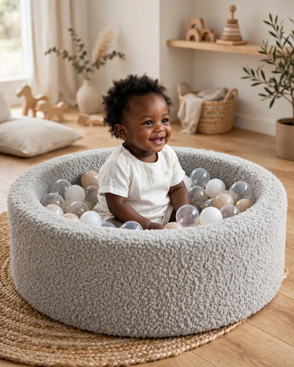 Soft Lamb Fleece Ball Pit for Toddlers & Babies