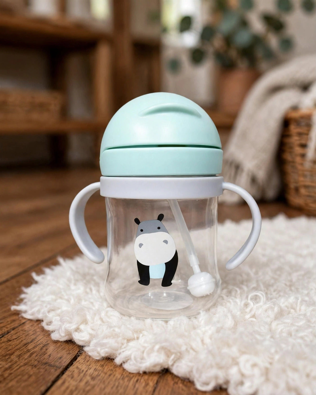 Kids Straw Water Bottle with Scale