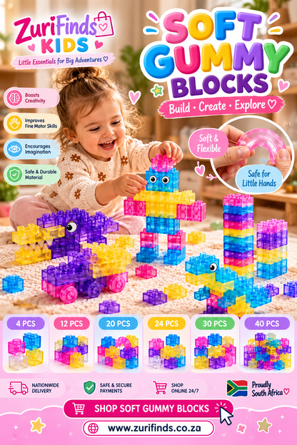 Soft Gummy Building Blocks – Sensory Play Set