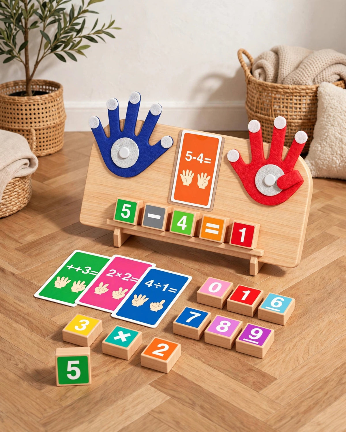 Wooden Number Counting Blocks | Math Learning Toy for Toddlers