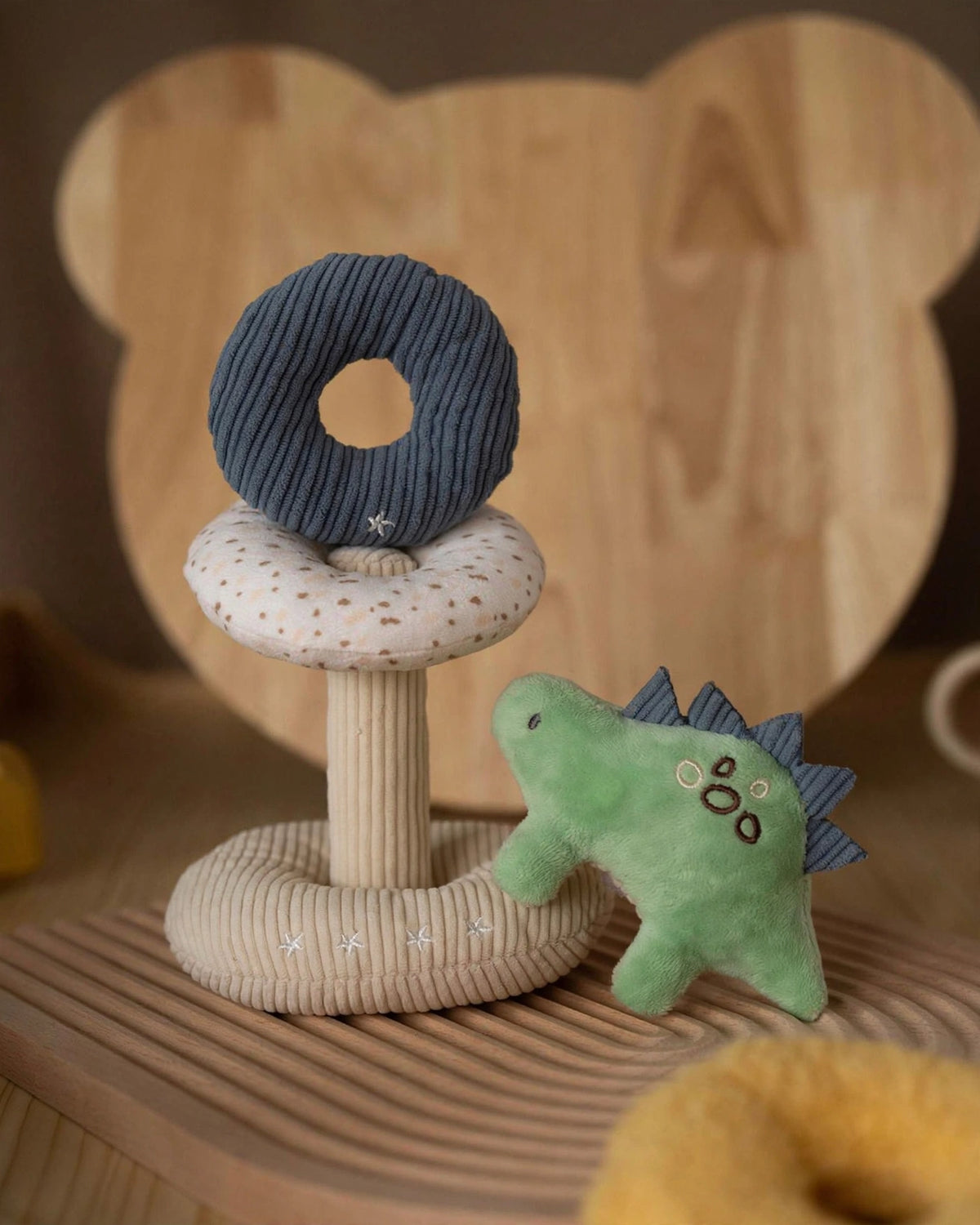 Baby Plush Stacking Toy Set – Stuffed Animals & Colourful Rings