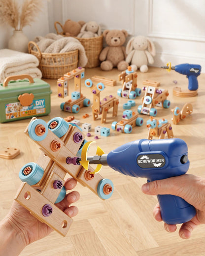 Kids' Screwdriver Construction Set | 126pc DIY Build Toy | Robot, Car & Airplane