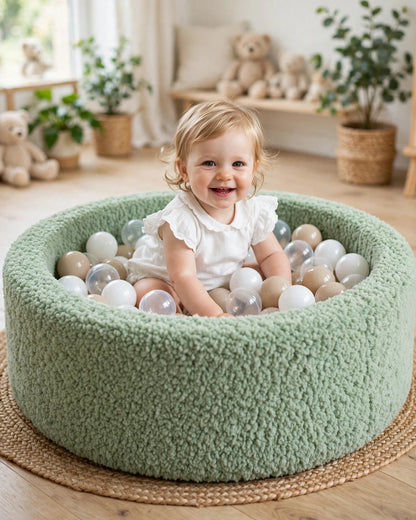 Soft Lamb Fleece Ball Pit for Toddlers & Babies