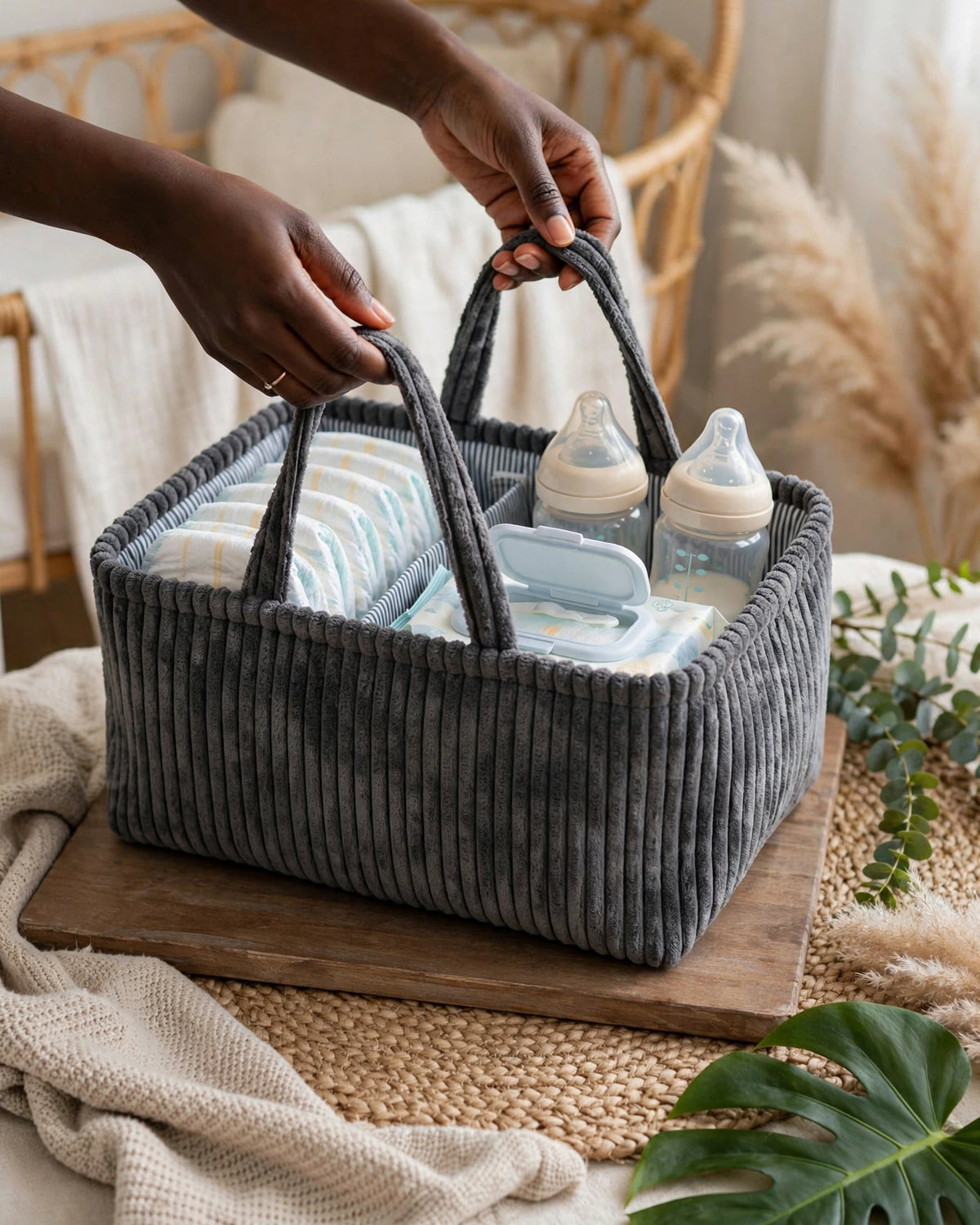 Multi-Functional Handheld Storage Basket – Retro Style Indoor & Outdoor