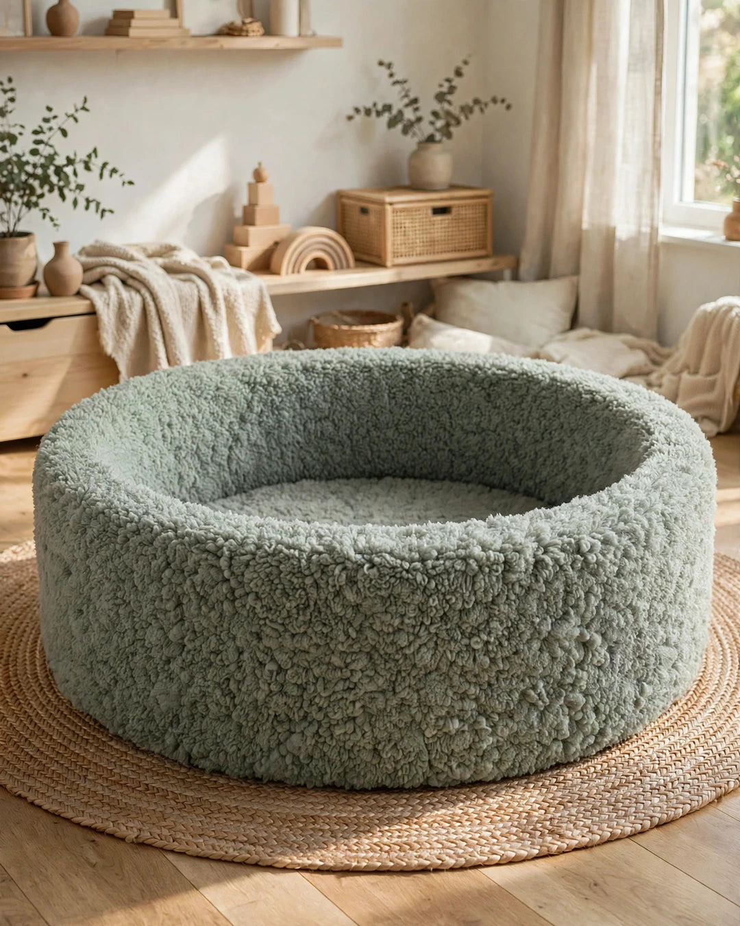 Soft Lamb Fleece Ball Pit for Toddlers & Babies