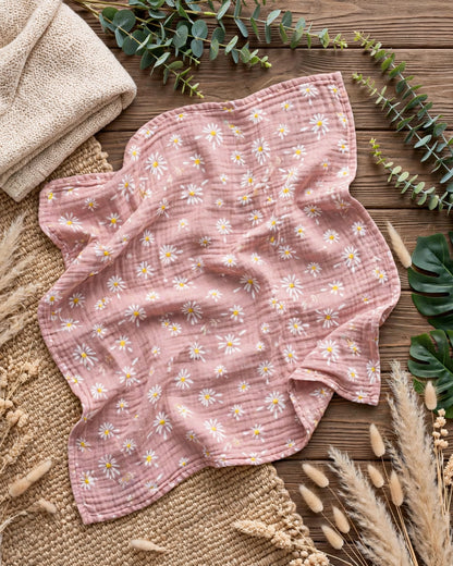 Happy Flute Baby Swaddle & Blanket Set – 3pcs Soft Cotton Yarn, 120×110cm