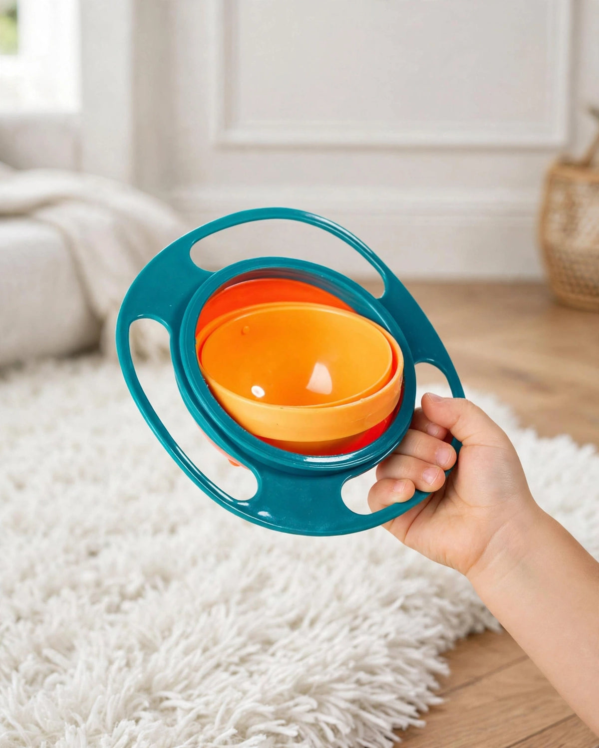 Baby Gyroscopic Bowl – 360° Rotation Anti-Spill Balance Bowl