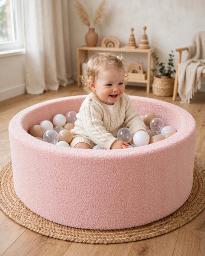 Soft Lamb Fleece Ball Pit for Toddlers & Babies