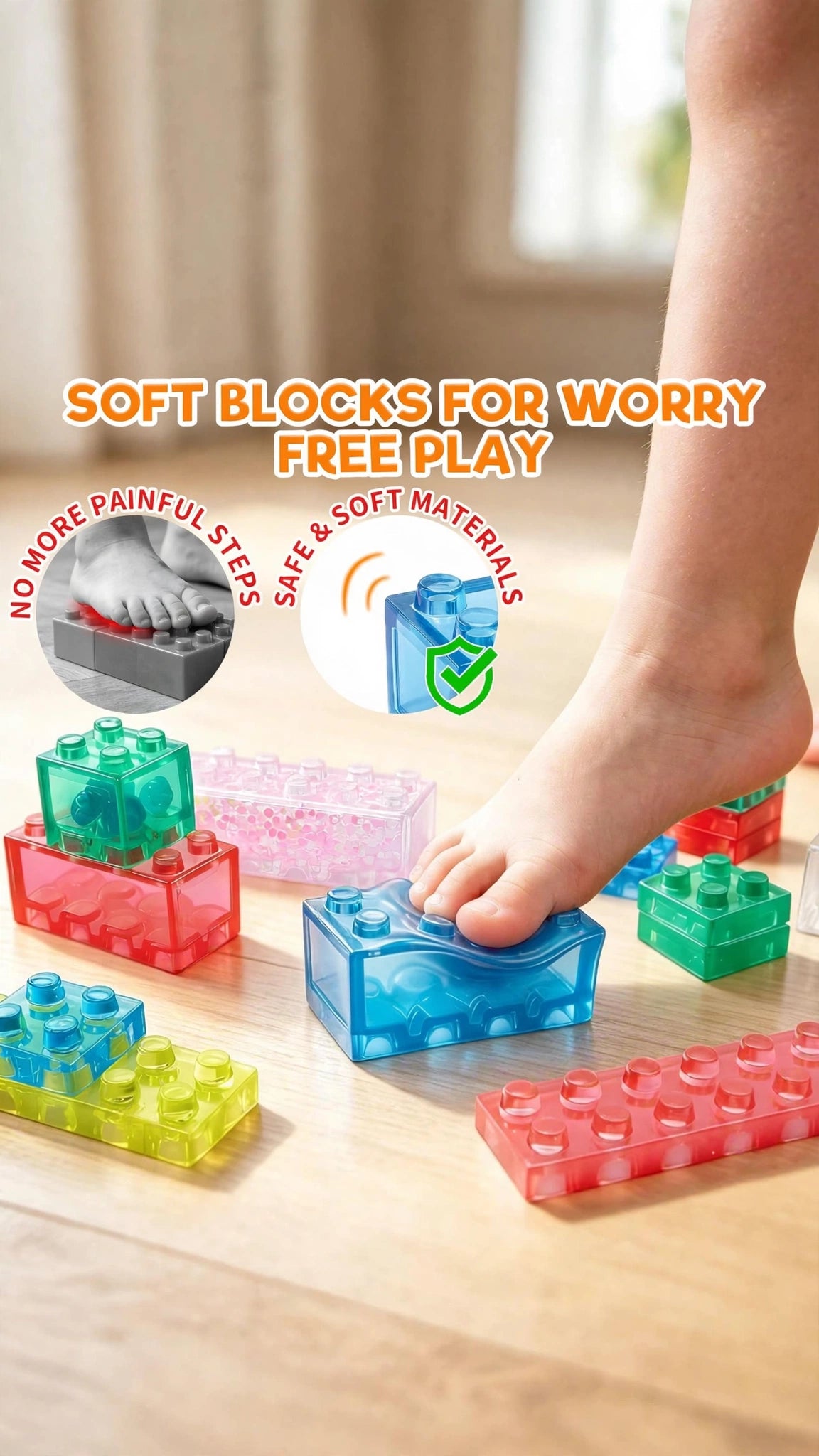 Soft Sensory Building Blocks – 20-Piece Set