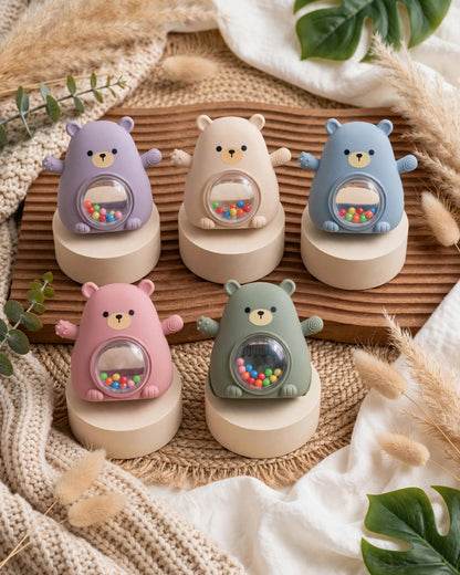 Bear Silicone Teether Glove & Wrist Teether for Babies