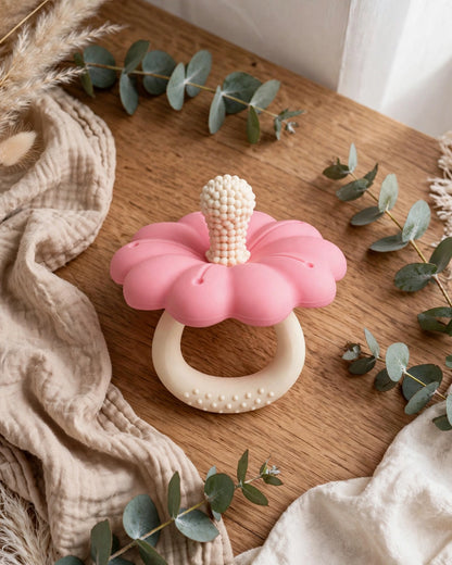 Silicone Flower Baby Teether | Infant Teething Toy | Gift for Baby Girls