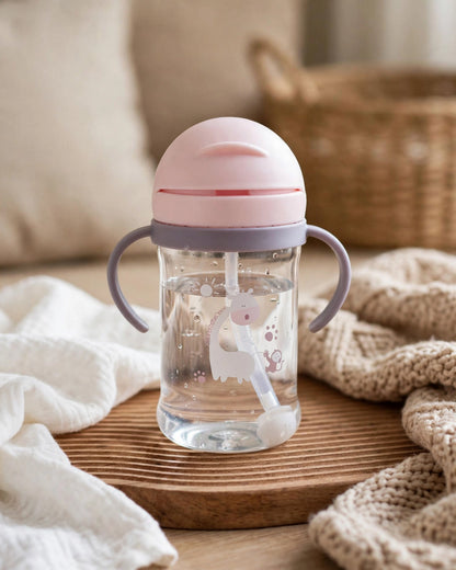 Kids Straw Water Bottle with Scale