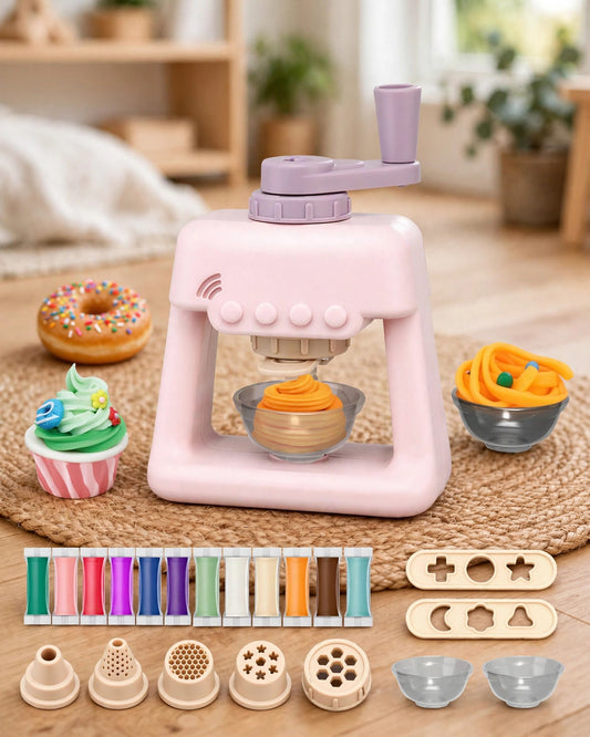 Children's Colorful Clay Noodle Maker & Ice Cream Machine Toy Set