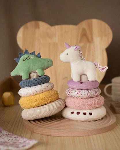 Baby Plush Stacking Toy Set – Stuffed Animals & Colourful Rings