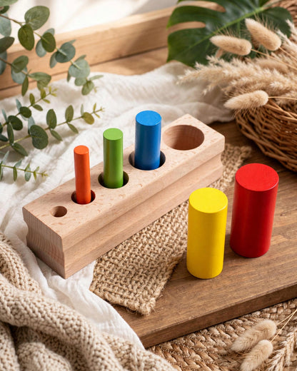 Wooden Multicoloured Stick Beads Educational Toy